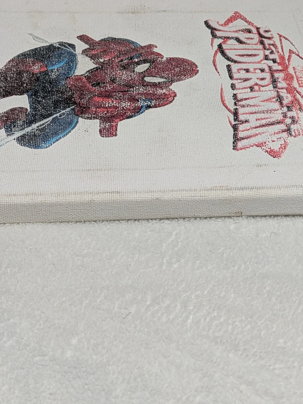 Handmade Marvel Ultimate Spider-Man Canvas Wall Art- Retro Comic Style HTV Print